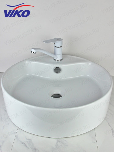 Смеситель VIKO V-4140 для раковины, белый/хром