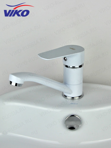 Смеситель VIKO V-4140 для раковины, белый/хром