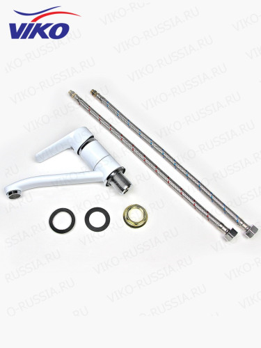 Смеситель VIKO V-4140 для раковины, белый/хром