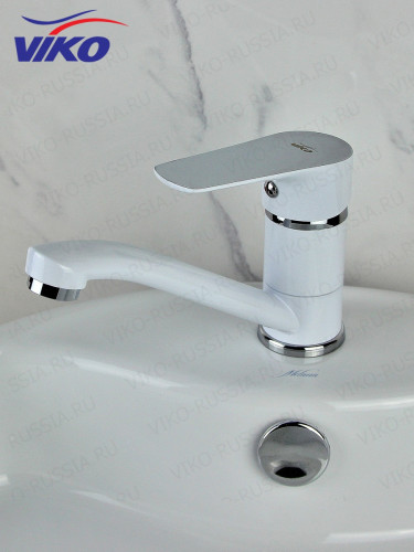 Смеситель VIKO V-4140 для раковины, белый/хром