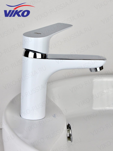 Смеситель VIKO V-4141 для раковины, белый/хром