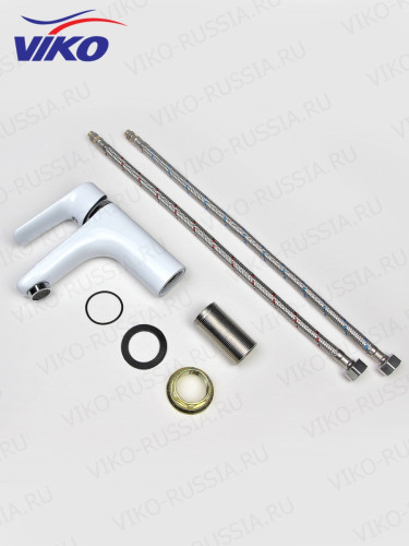 Смеситель VIKO V-4141 для раковины, белый/хром