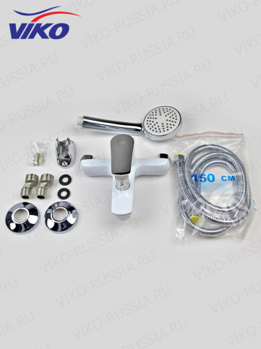 !!!Смеситель VIKO V-4142 для ванны, белый/хром