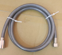 Душевой шланг V-0533 1,75м имп/конус ПВХ черный прозрачный