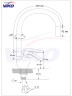 Смеситель VIKO V-4168 для кухни, с гибким СЕРЫМ изливом