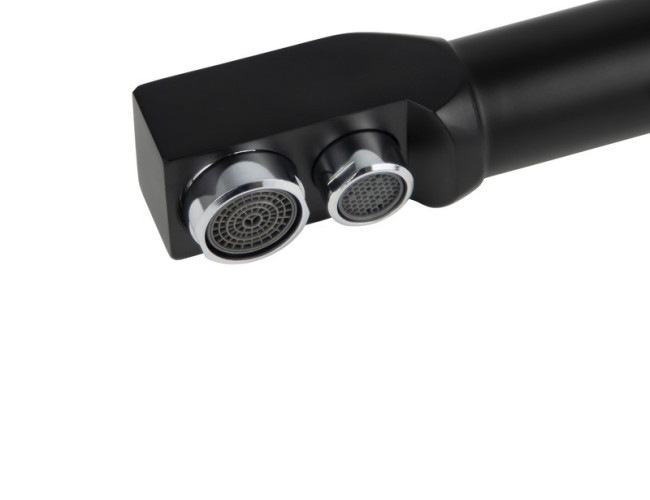 Смеситель VIKO V-5702 для кухни, картридж Ф35мм, под фильтр, латунь, с гайкой, Black matt