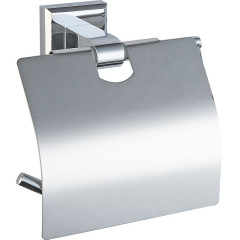 Держатель VIKO V-111 Square туалетной бумаги, с крышкой (латунь), хром