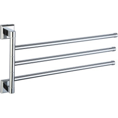 Держатель VIKO V-125 Square полотенца 3-ой, поворотный 412x215x47mm (латунь) хром