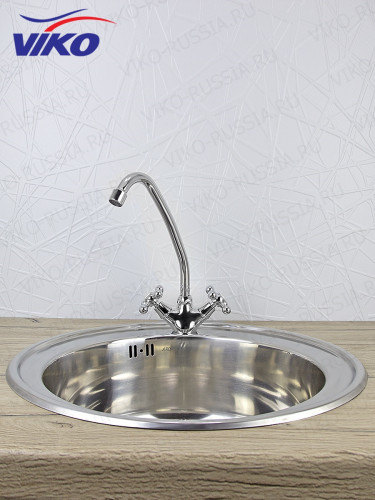 Смеситель VIKO V-1203 для кухни, маховики крест керамика