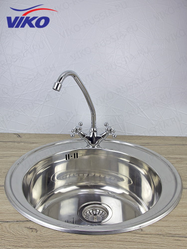 Смеситель VIKO V-1203 для кухни, маховики крест керамика