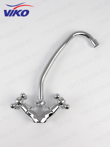 Смеситель VIKO V-1203 для кухни, маховики крест керамика