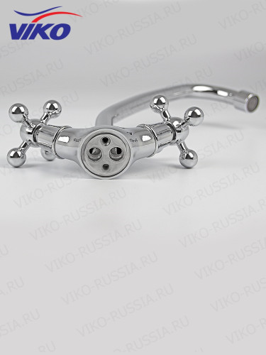 Смеситель VIKO V-1203 для кухни, маховики крест керамика