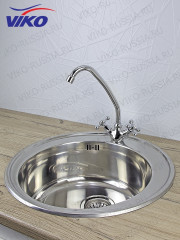 Смеситель VIKO V-1203 для кухни, маховики крест керамика