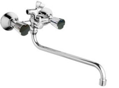 Смеситель VIKO V-2335 для ванны, S - излив 30 см, с держателем душевой лейки (латунь)