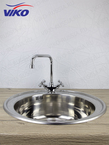 Смеситель VIKO V-1213 Ёлка для кухни, маховики крест керамика