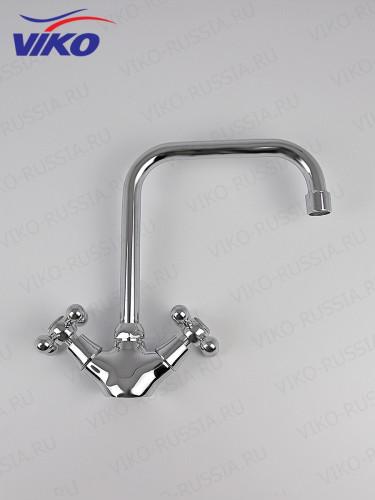 Смеситель VIKO V-1213 Ёлка для кухни, маховики крест керамика