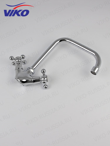 Смеситель VIKO V-1213 Ёлка для кухни, маховики крест керамика