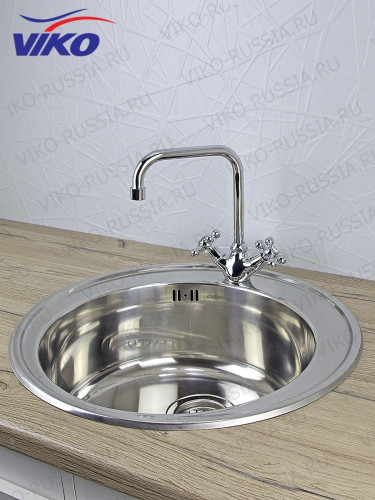 Смеситель VIKO V-1213 Ёлка для кухни, маховики крест керамика
