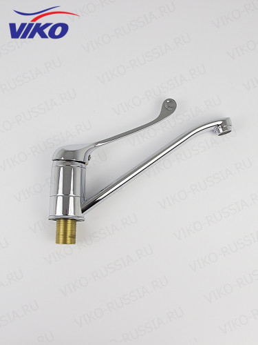 Смеситель VIKO V-7503 хирургический с локтевым управлением и поворотным изливом, Хром