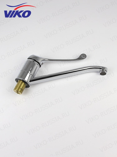 Смеситель VIKO V-7503 хирургический с локтевым управлением и поворотным изливом, Хром