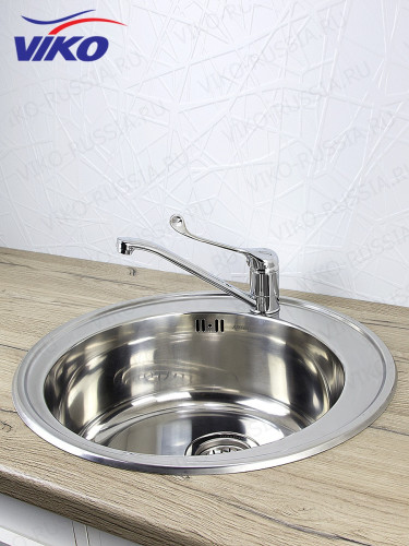 Смеситель VIKO V-7503 хирургический с локтевым управлением и поворотным изливом, Хром