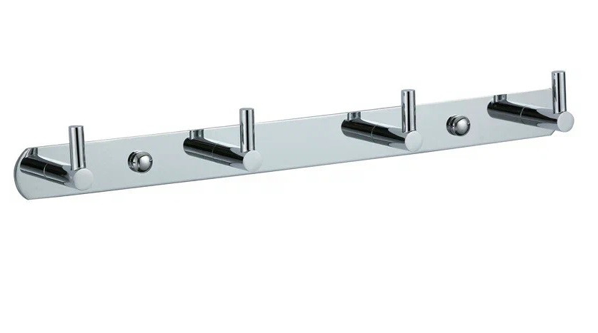 Планка VIKO V-714 4 вертикальных крючка, латунь, хром