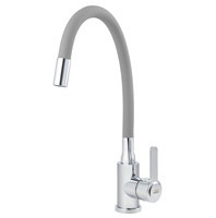 Смеситель VIKO V-4436 для кухни, картридж Ф35мм, с гибким изливом, серый, с гайкой