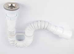 Сифон VIKO VS-162 гофрированный 1-1/2&quot;х40/50, L=1200мм с хомутом жёсткости