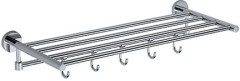 Полка VIKO V-229 Circle для полотенец с держателем, 594х234х169мм, хром