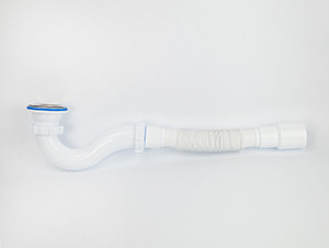 Сифон VIKO VS-202 для душ. поддона 1-1/2"х40 с решёт. Ø70мм из нерж., с гофротрубой Ø40/50, 600 мм