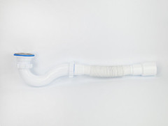 Сифон VIKO VS-202 для душ. поддона 1-1/2&quot;х40 с решёт. Ø70мм из нерж., с гофротрубой Ø40/50, 600 мм