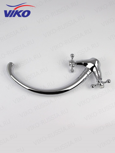 Смеситель VIKO V-2313 для кухни, маховики крест, излив поворотный