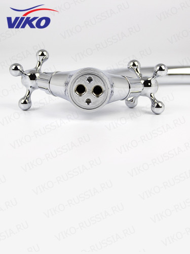 Смеситель VIKO V-2313 для кухни, маховики крест, излив поворотный