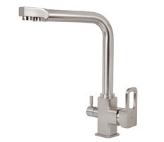 Смеситель для кухни с краном для питьевой воды VIKO V-5705 Ø35 Silver (латунь)