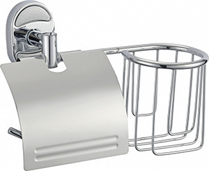 Держатель VIKO V-414 Metallic туалетной бумаги и освежителя, (нержавеющая сталь) хром