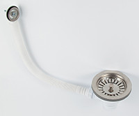 Выпуск VIKO VS-415 для сифона 3-1/2" с решёт. из нерж. стали и круг. переливом