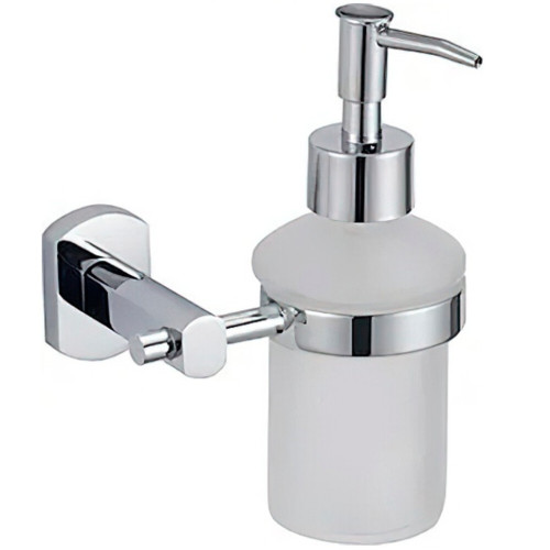 Дозатор VIKO V-351 Oval настенный, для жидкого мыла, стекло/латунь, хром