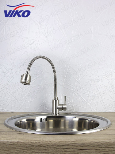 Смеситель VIKO V-4414 для кухни, с гибким изливом, 2 режима