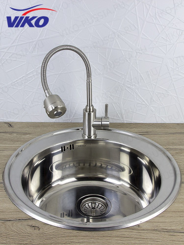 Смеситель VIKO V-4414 для кухни, с гибким изливом, 2 режима