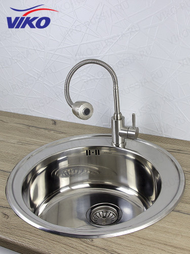 Смеситель VIKO V-4414 для кухни, с гибким изливом, 2 режима