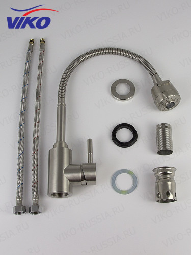 Смеситель VIKO V-4414 для кухни, с гибким изливом, 2 режима