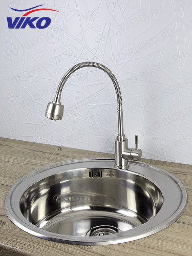 Смеситель VIKO V-4414 для кухни, с гибким изливом, 2 режима