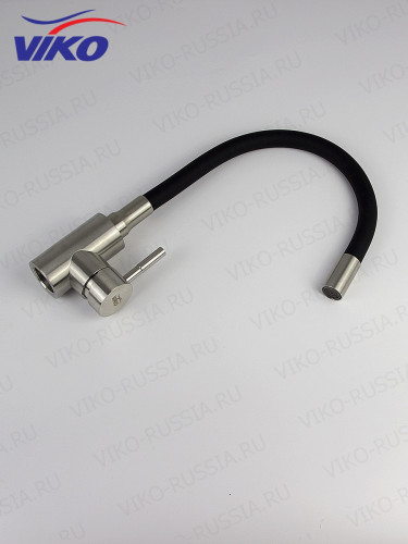 Смеситель VIKO V-4428 для кухни, с гибким изливом, чёрный