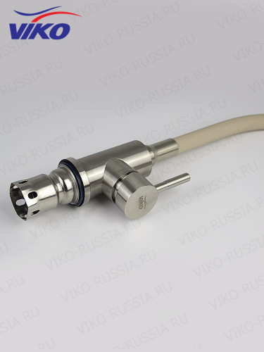 Смеситель VIKO V-4438 для кухни, с гибким изливом, бежевый, однорычажный, с подводкой, латунь,