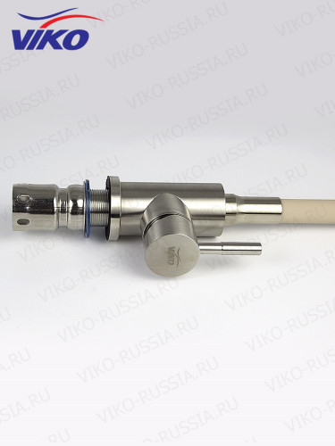 Смеситель VIKO V-4438 для кухни, с гибким изливом, бежевый, однорычажный, с подводкой, латунь,