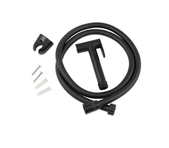 Гигиенический набор VIKO V-0132 (шланг, лейка, держатель) в коробке (латунь) черный матовый