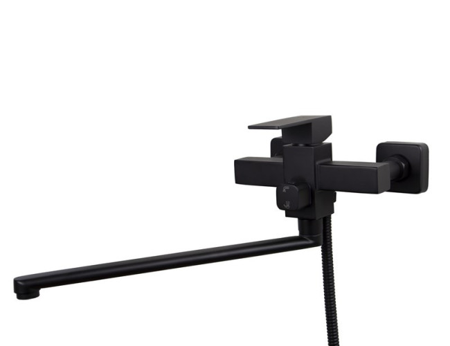 Смеситель VIKO V-7745 для ванны, картридж Ф35, излив L-40см, Black, латунь