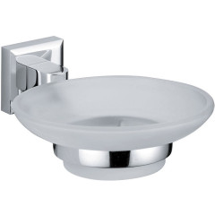 Мыльница VIKO V-131 Square (латунь/стекло), хром