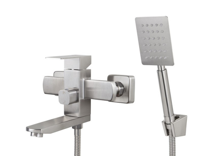 Смеситель VIKO V-7732 для ванны, картридж Ф35, латунь, Серебро