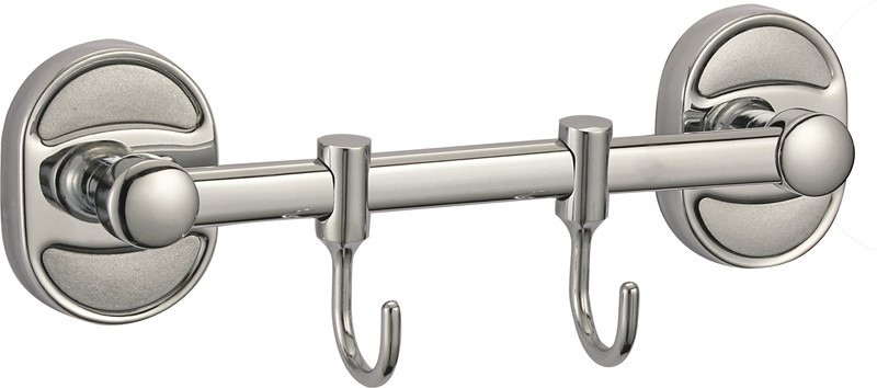 Планка VIKO V-405 Metallic 2 предвижных крючка, Lобщ=265/Lвн=265мм, нержавеющая сталь, хром